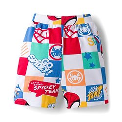 Babyhug Marvel Single Jersey Knit Half Sleeves Co-ords T-Shirt & Shorts Set with Spiderman Graphic - Multicolor