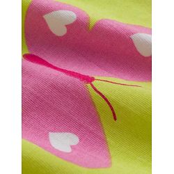 Babyhug Cotton Knit Full Sleeves Co-ord Night Suit With Butterfly Print - Light Green