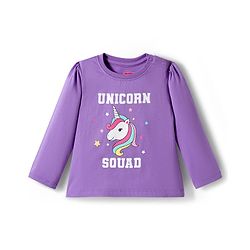 Babyhug Cotton Knit Full Sleeves Night Suit With Unicorn & Star Print - Purple