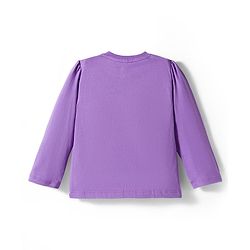 Babyhug Cotton Knit Full Sleeves Night Suit With Unicorn & Star Print - Purple