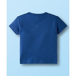 Babyhug 100% Cotton Knit Half Sleeves Jhablas With Animal Print Pack of 3 - Navy Blue & White