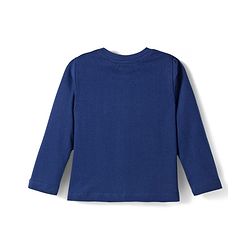 Babyhug Cotton Knit Full Sleeves Night Suit With Floral Print - Navy Blue