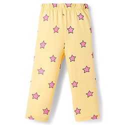 Babyhug Cotton Knit Full Sleeves Night Suit With Unicorn Print - Yellow