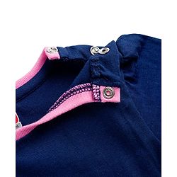Babyhug Cotton Knit Full Sleeves Night Suit With Rainbow & Heart Print - Navy Blue