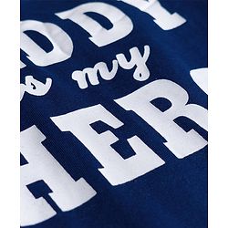 Babyhug Cotton Knit Full Sleeves Night Suit With Text Print - Navy Blue