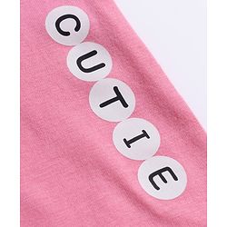 Babyhug Cotton Knit Full Length Polka Dot & Floral Printed Lounge Pants With Bow Applique Pack of 3 - Orange Pink & Navy Blue