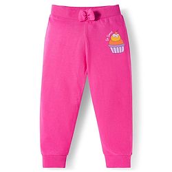 Babyhug Cotton Knit Full Length Lounge Pants With Fruit Print Pack of 3 - Dark Pink Orange & Navy Blue