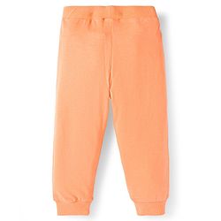 Babyhug Cotton Knit Full Length Lounge Pants With Fruit Print Pack of 3 - Dark Pink Orange & Navy Blue