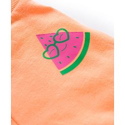 Babyhug Cotton Knit Full Length Lounge Pants With Fruit Print Pack of 3 - Dark Pink Orange & Navy Blue