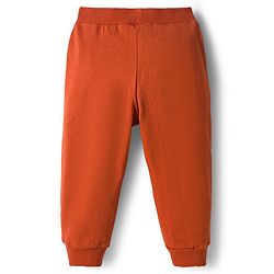 Babyhug Cotton Knit Full Length Lounge Pants With Vehicle Print Pack of 3 - Navy Blue Orange & White