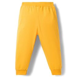 Babyhug Cotton Knit Full Length Lounge Pants With Animal Print Pack of 3 - Yellow Teal & Navy Blue