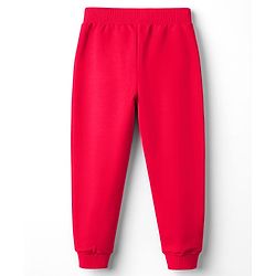 Babyhug Cotton Single Jersey Knit Full Length Lounge Pant With Text Print Pack Of 3 - Red Navy Blue & Pink