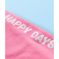 Babyhug Cotton Knit Full Length Lounge Pants with Heart Print & Bow Applique Pack of 3 - Red White & Pink