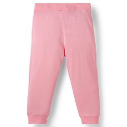 Babyhug Cotton Knit Full Length Lounge Pants with Floral & Polka Dot Print Bow Applique Pack of 3 - Navy Blue Pink & Maroon