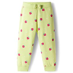 Babyhug Cotton Single Jersey Knit Full Length Lounge Pant With Floral Print Pack Of 3 - Navy Blue Pink & Olive Green