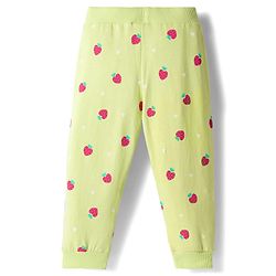 Babyhug Cotton Single Jersey Knit Full Length Lounge Pant With Floral Print Pack Of 3 - Navy Blue Pink & Olive Green