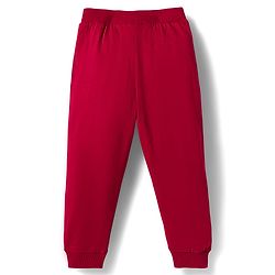 Babyhug Single Jersey Knit Full Length Lounge Pant With Text Print Pack Of 3 - Red Navy Blue & Teal Blue