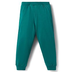 Babyhug Single Jersey Knit Full Length Lounge Pant With Text Print Pack Of 3 - Red Navy Blue & Teal Blue