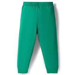 Babyhug Cotton Single Jersey Knit Full Length Lounge Pant With Text Print Pack Of 3 - Blue Green & Black