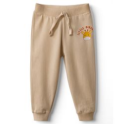 Babyhug Cotton Single Jersey Knit Full Length Lounge Pant With Animal Print Pack Of 3 - Teal Blue Orange & Beige
