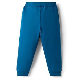 Babyhug Cotton Single Jersey Knit Full Length Lounge Pant With Vehicle Print Pack Of 3 - Yelllow Navy Blue & Red