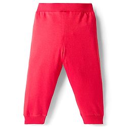 Babyhug Cotton Single Jersey Knit Full Length Lounge Pant With Vehicle Print Pack Of 3 - Yelllow Navy Blue & Red