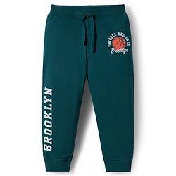 Babyhug Cotton Knit Full Length Lounge Pants with Sports Theme Print Pack of 3 - Red Green & Purple