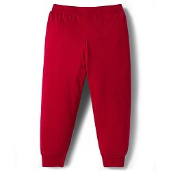 Babyhug Cotton Knit Full Length Lounge Pants with Sports Theme Print Pack of 3 - Red Green & Purple