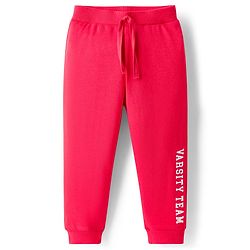 Babyhug Cotton Knit Full Length Lounge Pants with Sport Theme Print Pack of 3 - Red Blue & Light Grey