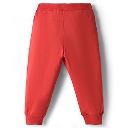 Babyhug Cotton Knit Full Length Lounge Pants with Dino Print Pack of 3 - Red Yellow & Green