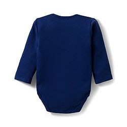 Babyhug 100% Cotton Interlock Knit Full Sleeves Vehicle Printed Onesies With Leggings Cap & Booties - Navy Blue