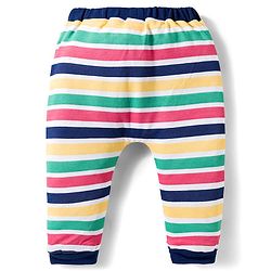 Babyhug 100% Cotton Interlock Knit Full Sleeves Vehicle Printed Onesies With Leggings Cap & Booties - Navy Blue