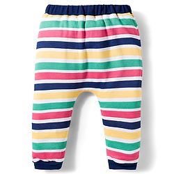 Babyhug 100% Cotton Interlock Knit Full Sleeves Vehicle Printed Onesies With Leggings Cap & Booties - Navy Blue