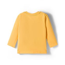 Babyhug Cotton Knit Full Sleeves Night Suit With Star Print - Yellow & White