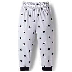 Babyhug Cotton Knit Full Sleeves Night Suit With Star Print - Yellow & White