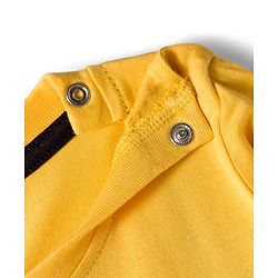 Babyhug Cotton Knit Full Sleeves Night Suit With Star Print - Yellow & White