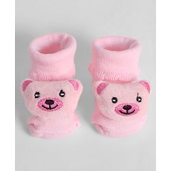 Cute Walk by Babyhug Socks With Animal Applique - Pink