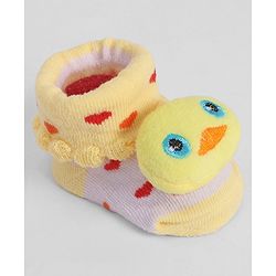 Cute Walk by Babyhug Socks With Animal Applique - Yellow