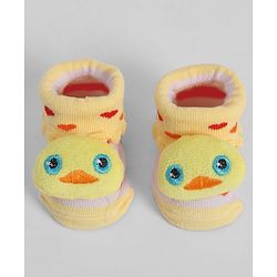 Cute Walk by Babyhug Socks With Animal Applique - Yellow