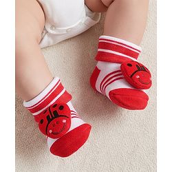 Cute Walk by Babyhug Socks With Animal Applique - Red