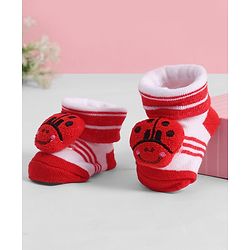 Cute Walk by Babyhug Socks With Animal Applique - Red