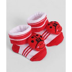 Cute Walk by Babyhug Socks With Animal Applique - Red