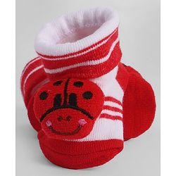 Cute Walk by Babyhug Socks With Animal Applique - Red