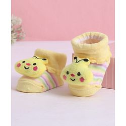 Cute Walk by Babyhug Socks With Animal Applique - Yellow
