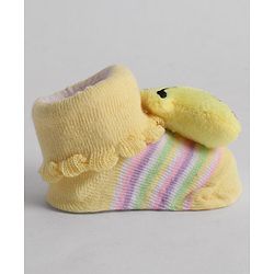 Cute Walk by Babyhug Socks With Animal Applique - Yellow