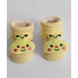 Cute Walk by Babyhug Socks With Animal Applique - Yellow