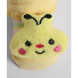 Cute Walk by Babyhug Socks With Animal Applique - Yellow