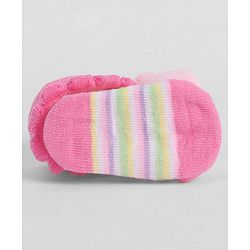 Cute Walk by Babyhug Socks With Animal Applique - Pink