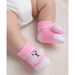 Cute Walk by Babyhug Socks With Animal Applique - Pink
