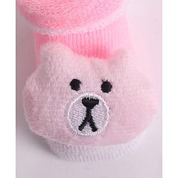 Cute Walk by Babyhug Socks With Animal Applique - Pink